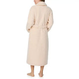 DKNY Chill In Style Cosy Sherpa Fleece Robe Dressing Gown In Silk Cocoon