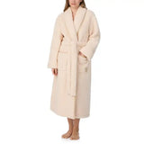 DKNY Chill In Style Cosy Sherpa Fleece Robe Dressing Gown In Silk Cocoon