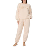DKNY Chill In Style Top Jogger Set In Silk Cocoon