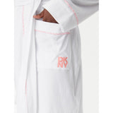 DKNY New Ear Cotton Interlock Robe In White