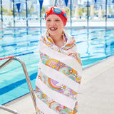 Dock & Bay Kids Beach Towels Pink Power Medium (130x70cm)