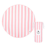 Dock & Bay Malibu Pink Round Towel Pink Stripe