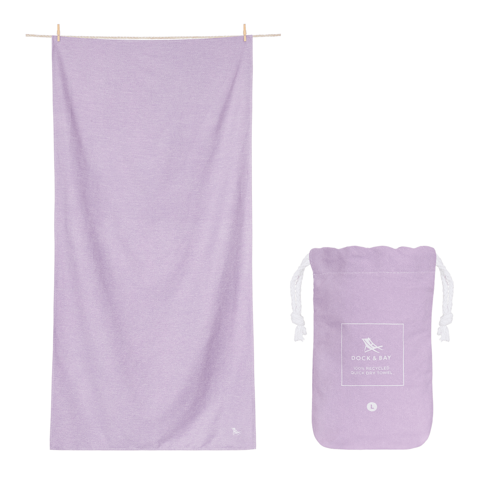 Dock & Bay Essential Towels All Rounder Camping & Yoga - Meadow Lilac