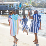 Dock & Bay Whitsunday Blue Poncho Stripe Small