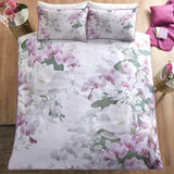 Dreams & Drapes Soiree Lotus Floral Print 100% Cotton 200 Thread Count Duvet Cover Set