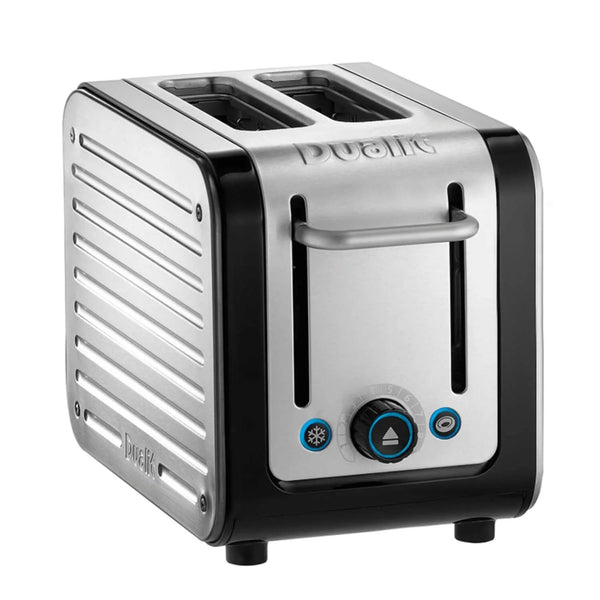 Dualit 2 Slot Toaster In Black And Brushed Stainless Steel