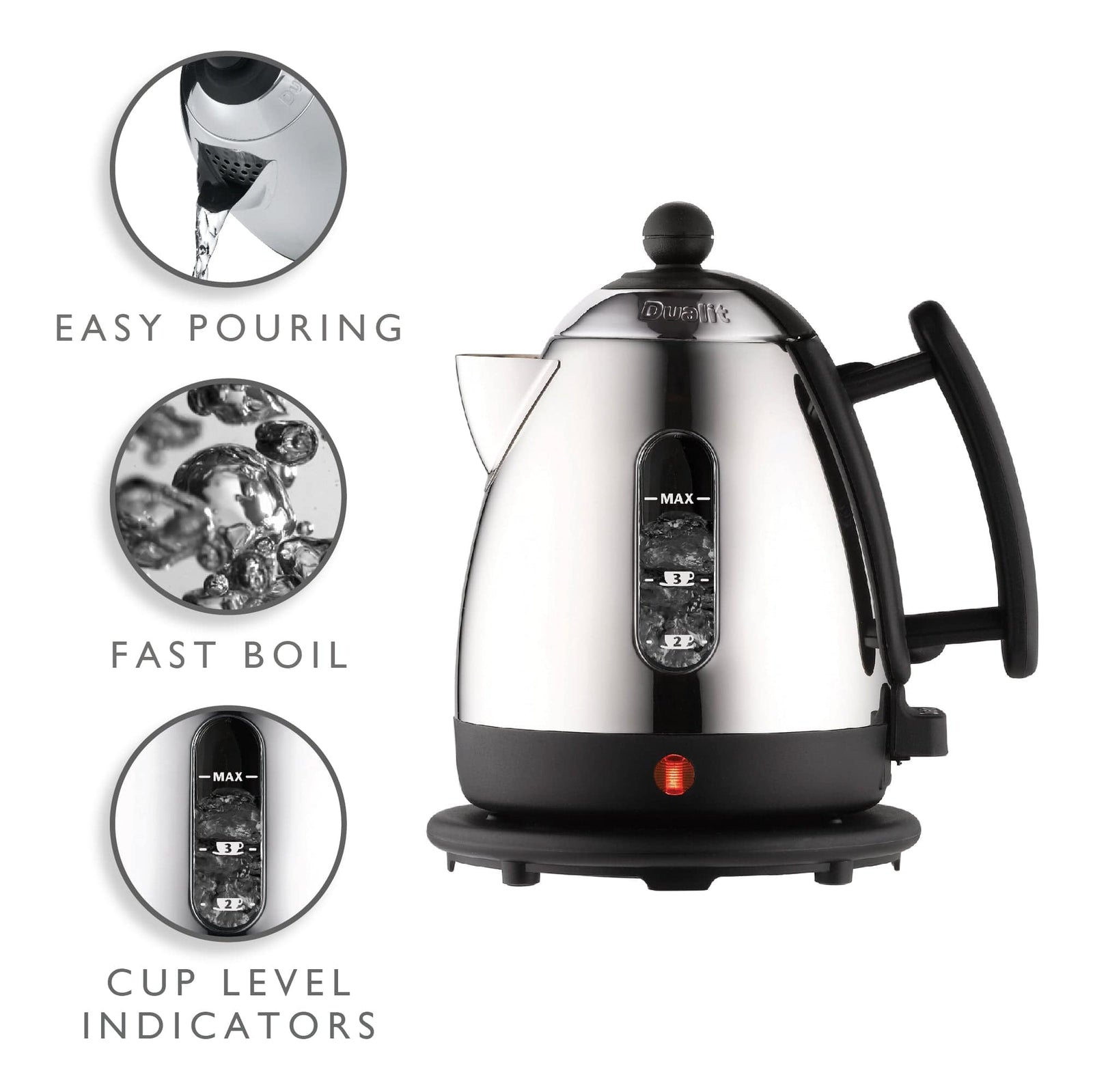 Stainless Steel Dualit L Kettle Dualit 1L Jug Kettle Chrome