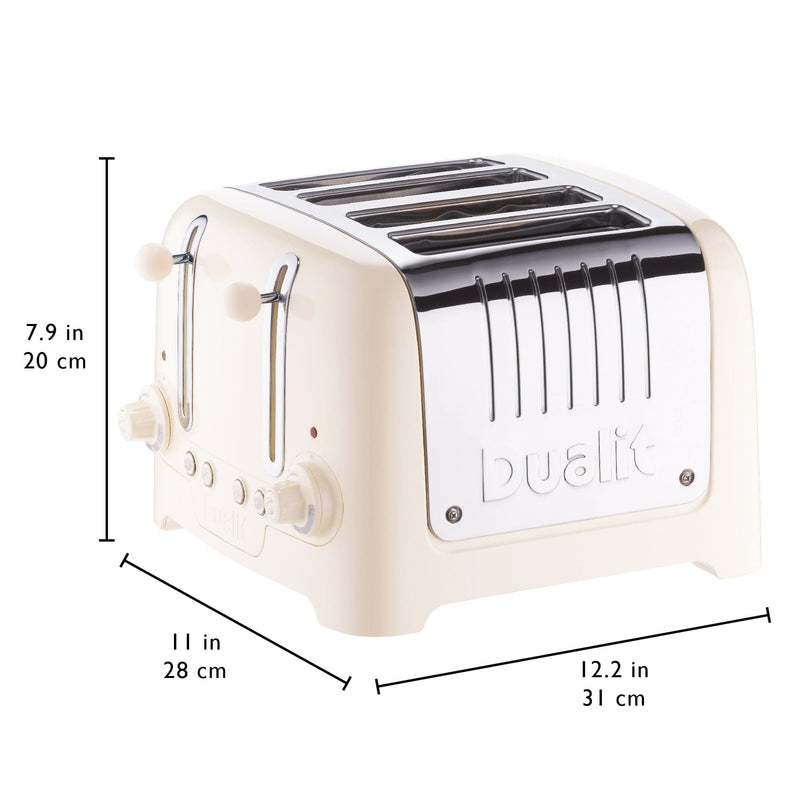 Dualit 4 Slice Toaster Canvas White