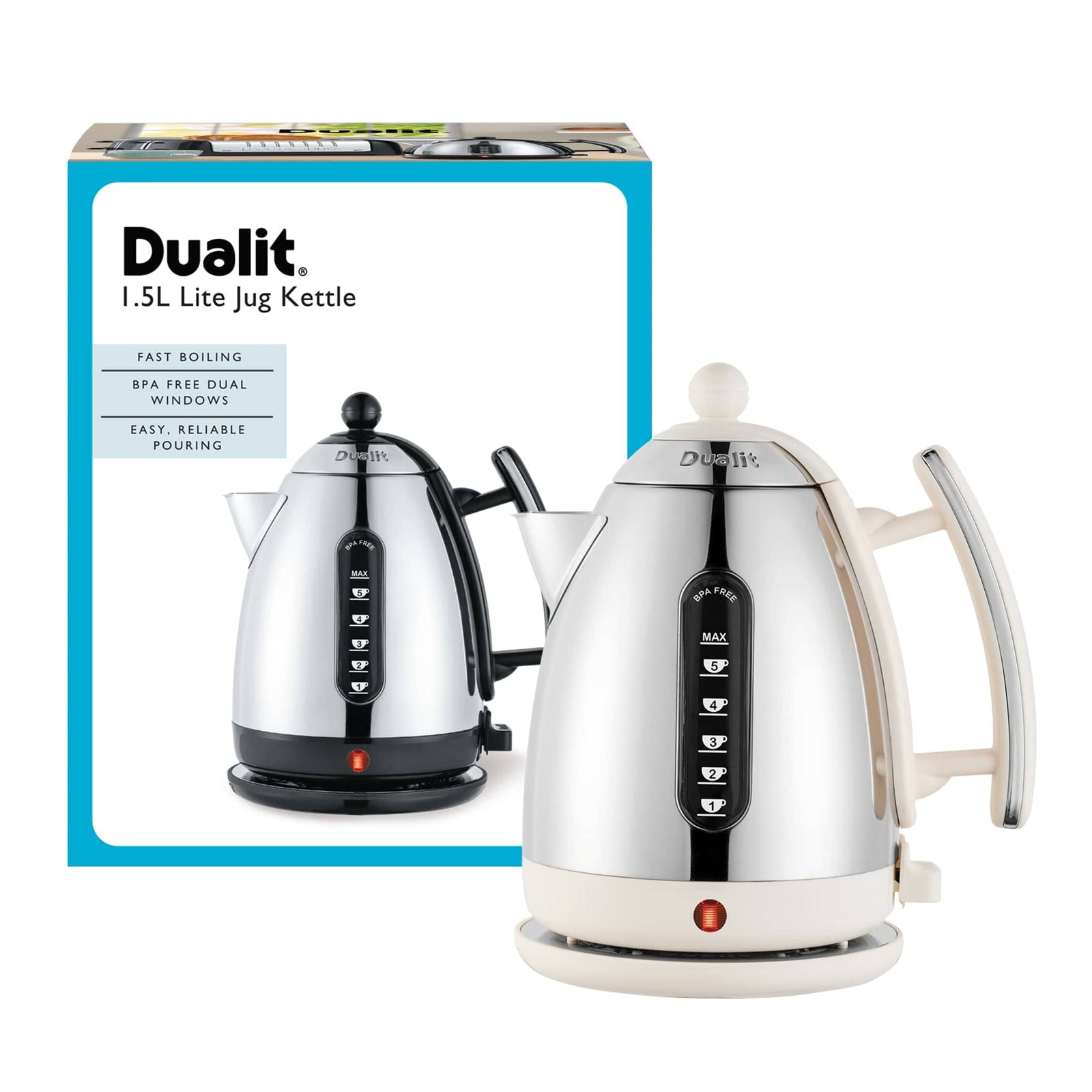 Dualit Cordless Jug Kettle Canvas White