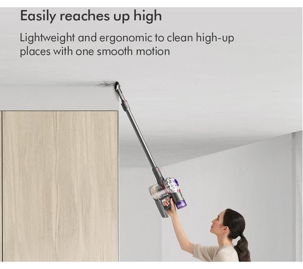 DYSON V8 Cordless Vacuum Cleaner in Silver Nickel