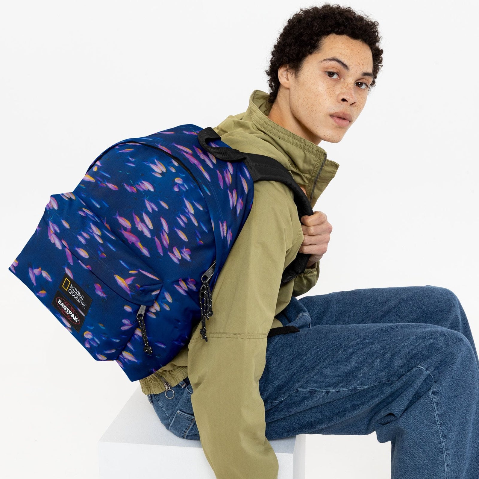 Eastpak blue backpack hotsell