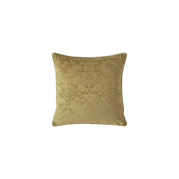William Morris At Home Strawberry Thief Embossed Cushion In Cider