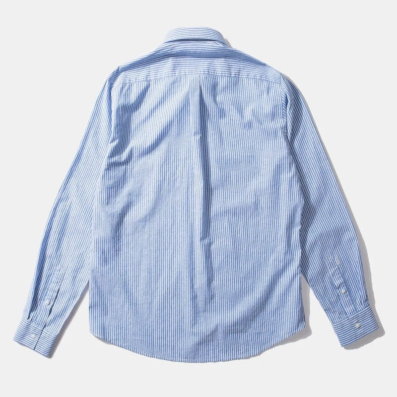 Eddmond Studios Striped Linen Shirt Plain Light Blue