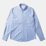 Eddmond Studios Striped Linen Shirt Plain Light Blue