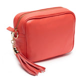 Elie Beaumont Crossbody Camera Bag Tangerine Chevron Strap