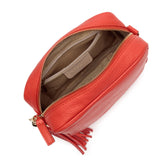 Elie Beaumont Crossbody Camera Bag Tangerine Chevron Strap