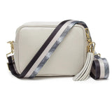 Elie Beaumont Crossbody Strap In Python Stripe