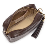 Elie Beaumont Crossbody Tassel In Chocolate