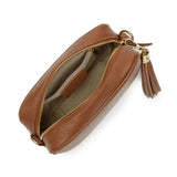 Elie Beaumont Crossbody Tassel In Dark Tan