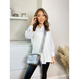 Elie Beaumont Crossbody Tassel In Pewter