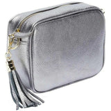 Elie Beaumont Crossbody Tassel In Pewter