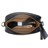 Elie Beaumont Navy Camera Bag With Blue Diamond Strap