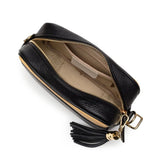Elie Beaumont Raffia Crossbody In Black