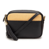 Elie Beaumont Raffia Crossbody In Black