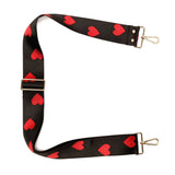 Elie Beaumont Red Hearts Bag Strap