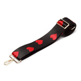 Elie Beaumont Red Hearts Bag Strap