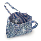 Elie Beaumont Serendipity Cotton Quilted Tote In Blue Reef