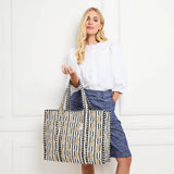 Elie Beaumont Serendipity Cotton Quilted Tote In Leopard