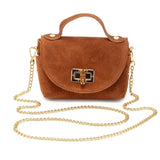 Elie Beaumont Suede Mini Bambou Bag In Tan