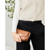 Elie Beaumont Twist Clasp In Tan