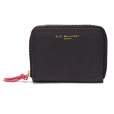 Elie Beaumont Zipper Purse Black Berry