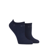 ELLE 2 Pair Plain Bamboo Sock In Black