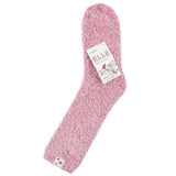 ELLE 2 Pairs Bed & Slipper Socks In Cinnamon