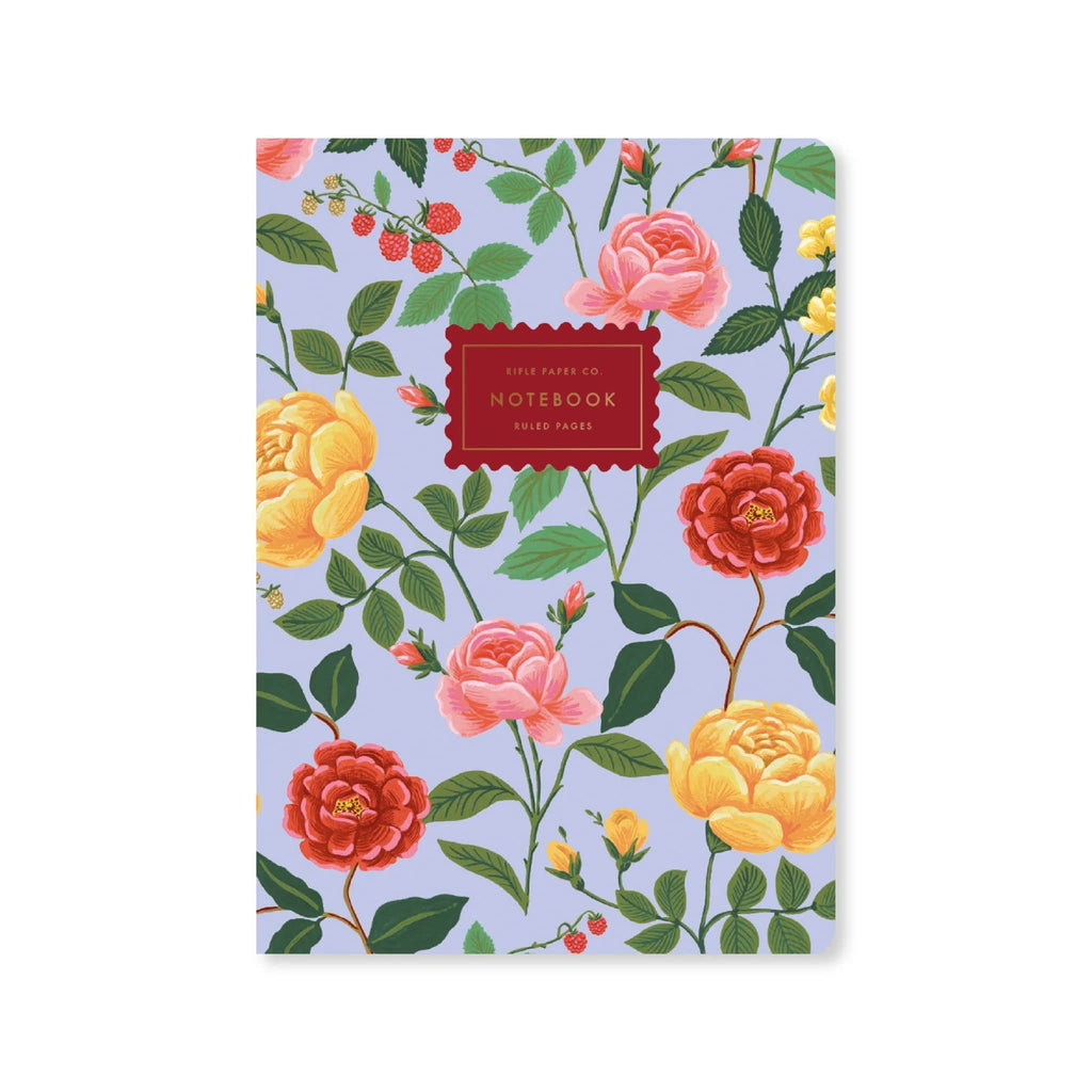Rifle Paper Co. Roses Set of 3 Stitched Notebooks