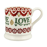 Emma Bridgewater Christmas Joy Set Of 2 1/2 Pint Mugs Boxed