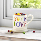 Emma Bridgewater Rainbow Toast Love is Love 1/2 Pint Mug