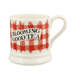 Emma Bridgewater Red Gingham Blooming Good Tea 1/2 Pint Mug