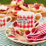 Emma Bridgewater Red Gingham Blooming Good Tea 1/2 Pint Mug