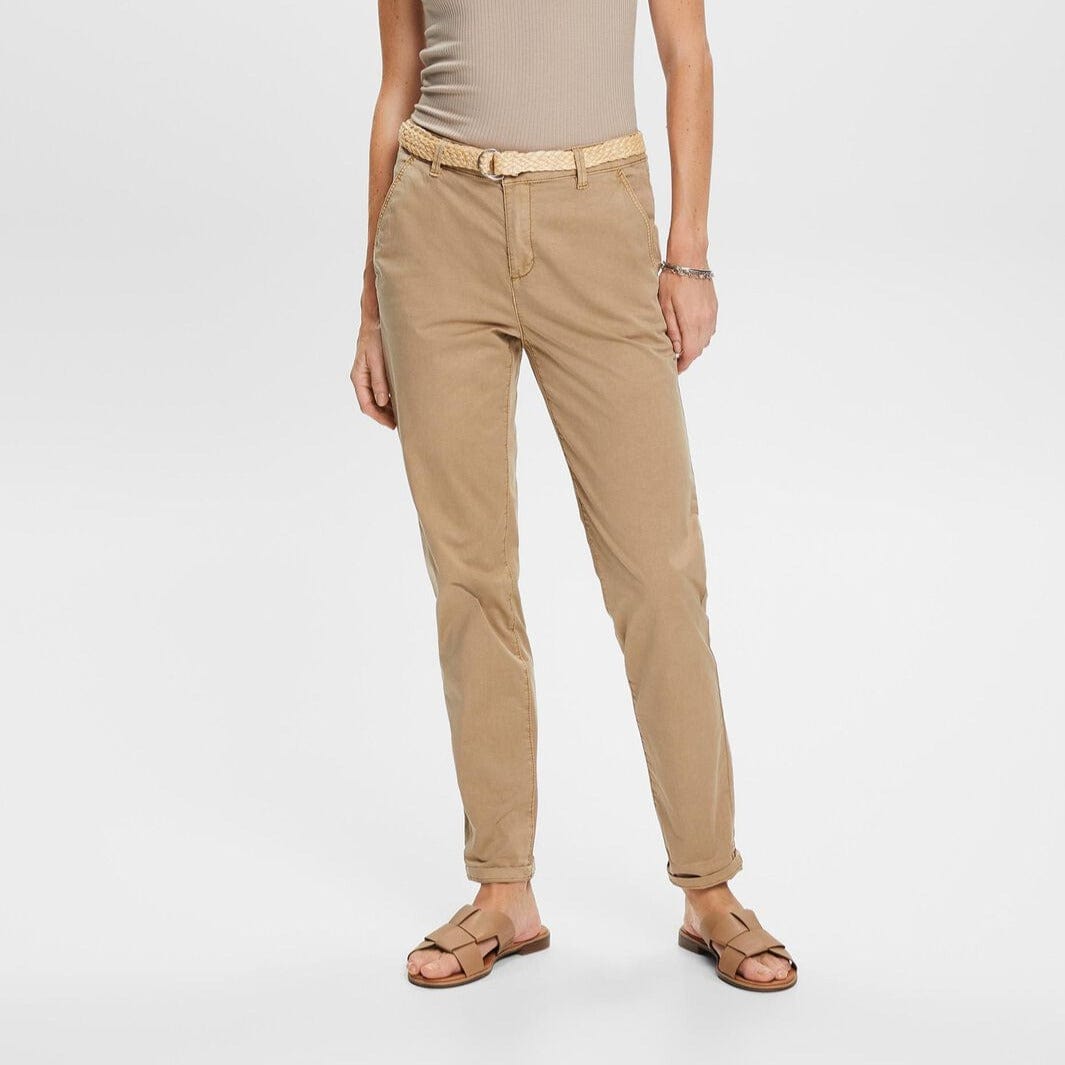 Esprit Belted Chino in Taupe