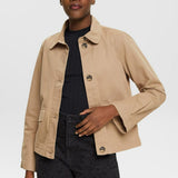 Esprit Boxy Cotton Jacket Beige