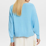 Esprit Cotton-Linen Sweater in Light Turquoise