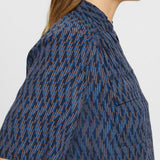 Esprit Crêpe Blouse With All-Over Pattern Navy