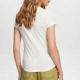 Esprit Crewneck T-shirt 100% cotton in Off White
