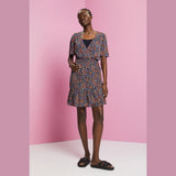 Esprit Floral mini dress with smocked waist