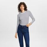 Esprit Long Sleeve Top With a Scalloped Neck