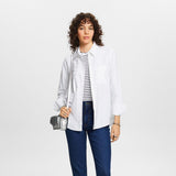 Esprit Long Sleeve Top With a Scalloped Neck